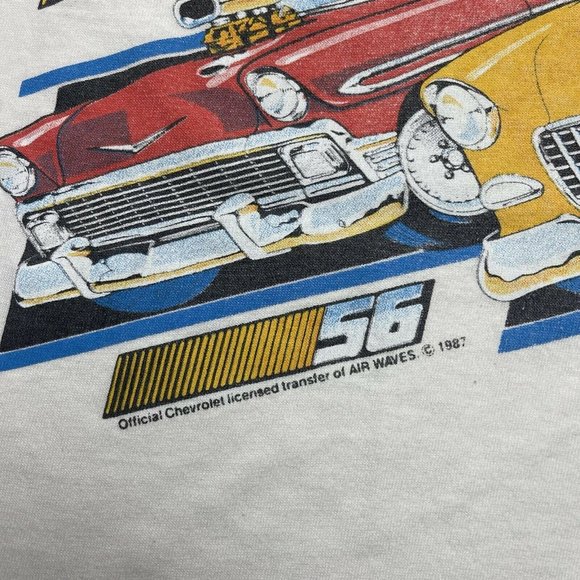 Vintage 80’s Chevy Car T Shirt Test Pilot Single Stitched 1987 Size L - Picture 7 of 10